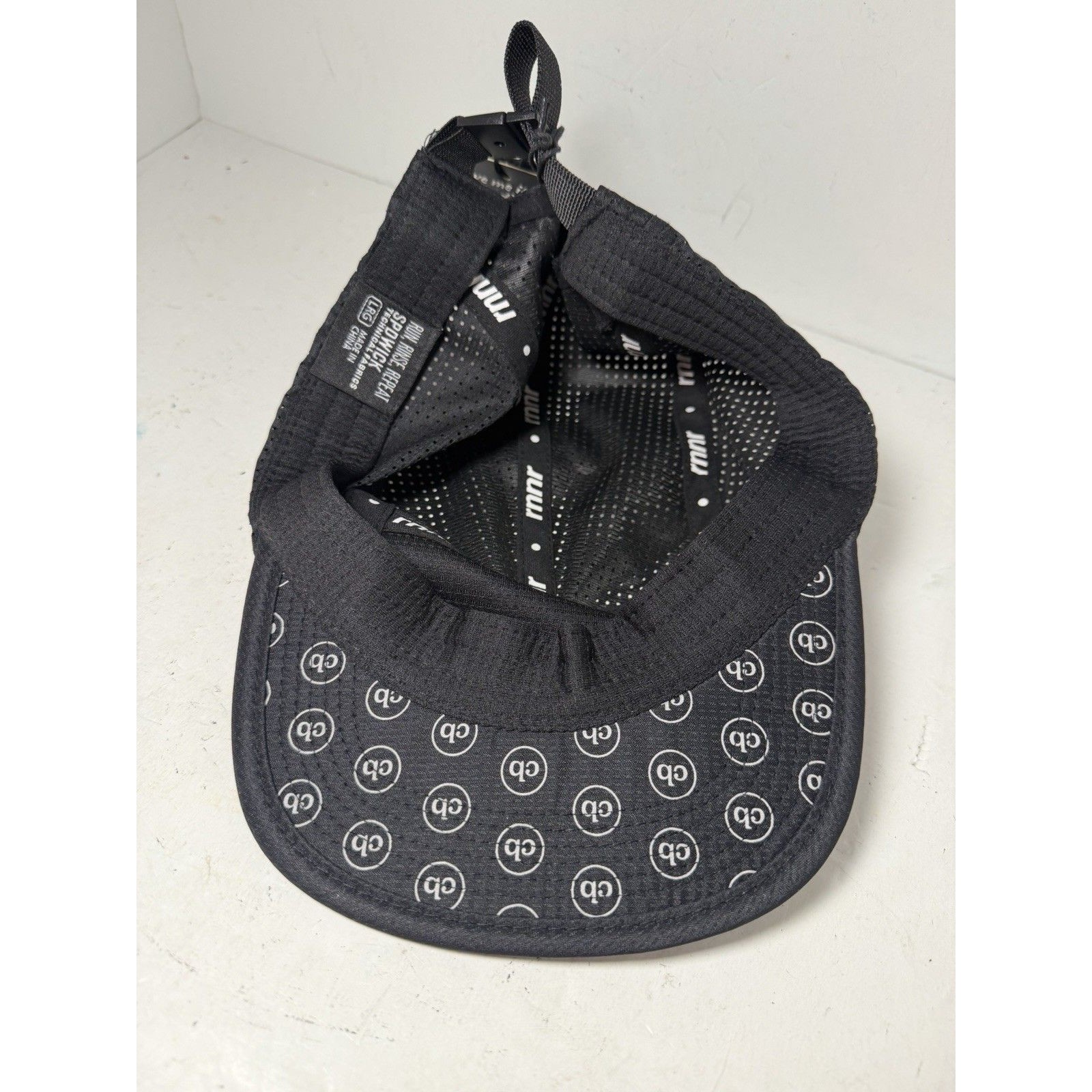 Rnnr Panel Hat Black Running Lightweight Upf 40 Packable Wicking Adjustable New — image 7 of 7